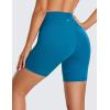 imageCRZ YOGA Womens ButterLuxe Biker Shorts 6 Inches  High Waisted Workout Running Volleyball Spandex YogaSupersonic Blue