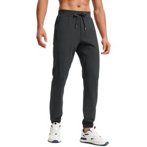 imageCRZ YOGA Mens 4Way Stretch Golf Joggers with Pockets 30quot32quot  Track Gym Athletic Workout Hiking PantsInk Gray