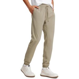 imageCRZ YOGA Mens 4Way Stretch Golf Joggers with Pockets 30quot32quot  Track Gym Athletic Workout Hiking PantsKhali Barley