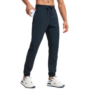 imageCRZ YOGA Mens 4Way Stretch Golf Joggers with Pockets 30quot32quot  Track Gym Athletic Workout Hiking PantsTrue Navy
