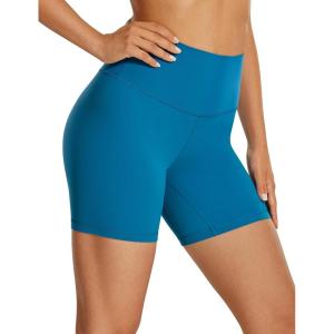 imageCRZ YOGA Womens ButterLuxe Biker Shorts 6 Inches  High Waisted Workout Running Volleyball Spandex YogaSupersonic Blue