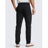 imageCRZ YOGA 4Way Stretch Athletic Pants for Men 30quot Workout Lounge Casual Work Jogger with Zip PocketBlack