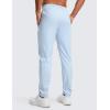 imageCRZ YOGA 4Way Stretch Athletic Pants for Men 30quot Workout Lounge Casual Work Jogger with Zip PocketChambray Blue