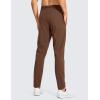 imageCRZ YOGA 4Way Stretch Athletic Pants for Men 30quot Workout Lounge Casual Work Jogger with Zip PocketDark Brown
