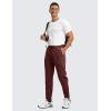 imageCRZ YOGA 4Way Stretch Athletic Pants for Men 30quot Workout Lounge Casual Work Jogger with Zip PocketDark Red