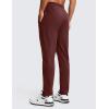 imageCRZ YOGA 4Way Stretch Athletic Pants for Men 30quot Workout Lounge Casual Work Jogger with Zip PocketDark Red