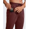 imageCRZ YOGA 4Way Stretch Athletic Pants for Men 30quot Workout Lounge Casual Work Jogger with Zip PocketDark Red