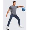 imageCRZ YOGA 4Way Stretch Athletic Pants for Men 30quot Workout Lounge Casual Work Jogger with Zip PocketElectric Blue