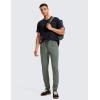 imageCRZ YOGA 4Way Stretch Athletic Pants for Men 30quot Workout Lounge Casual Work Jogger with Zip PocketGrey Sage
