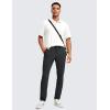 imageCRZ YOGA 4Way Stretch Athletic Pants for Men 30quot Workout Lounge Casual Work Jogger with Zip PocketInk Gray