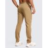 imageCRZ YOGA 4Way Stretch Athletic Pants for Men 30quot Workout Lounge Casual Work Jogger with Zip PocketKhaki Sand
