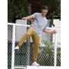 imageCRZ YOGA 4Way Stretch Athletic Pants for Men 30quot Workout Lounge Casual Work Jogger with Zip PocketKhaki Sand