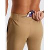 imageCRZ YOGA 4Way Stretch Athletic Pants for Men 30quot Workout Lounge Casual Work Jogger with Zip PocketKhaki Sand