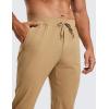 imageCRZ YOGA 4Way Stretch Athletic Pants for Men 30quot Workout Lounge Casual Work Jogger with Zip PocketKhaki Sand