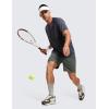 imageCRZ YOGA Mens 2 in 1 Running Shorts with Liner  7 Quick Dry for Workout Sports Athletic with Pockets Grey Sage Large