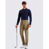 imageCRZ YOGA Mens All Day Comfy Golf Pants with 5Pocket 30quot32quot34quot Quick Dry Lightweight Casual Work Stretch TrousersArtifact Brown