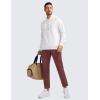 imageCRZ YOGA Mens All Day Comfy Golf Pants with 5Pocket 30quot32quot34quot Quick Dry Lightweight Casual Work Stretch TrousersSaddle Brown