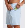 imageCRZ YOGA Mens FourWay Stretch Workout Shorts  7 Soft Durable for Casual Athletic with PocketsChambray Blue
