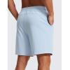 imageCRZ YOGA Mens FourWay Stretch Workout Shorts  7 Soft Durable for Casual Athletic with PocketsChambray Blue