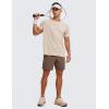 imageCRZ YOGA Mens FourWay Stretch Workout Shorts  7 Soft Durable for Casual Athletic with PocketsDark Olive Brown