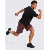 imageCRZ YOGA Mens FourWay Stretch Workout Shorts  7 Soft Durable for Casual Athletic with PocketsDark Red