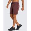 imageCRZ YOGA Mens FourWay Stretch Workout Shorts  7 Soft Durable for Casual Athletic with PocketsDark Red