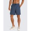 imageCRZ YOGA Mens FourWay Stretch Workout Shorts  7 Soft Durable for Casual Athletic with PocketsElectric Blue