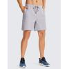 imageCRZ YOGA Mens FourWay Stretch Workout Shorts  7 Soft Durable for Casual Athletic with PocketsGull Gray