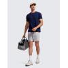 imageCRZ YOGA Mens FourWay Stretch Workout Shorts  7 Soft Durable for Casual Athletic with PocketsGull Gray