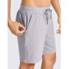 imageCRZ YOGA Mens FourWay Stretch Workout Shorts  7 Soft Durable for Casual Athletic with PocketsGull Gray