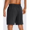 imageCRZ YOGA Mens FourWay Stretch Workout Shorts  7 Soft Durable for Casual Athletic with PocketsInk Gray