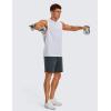 imageCRZ YOGA Mens FourWay Stretch Workout Shorts  7 Soft Durable for Casual Athletic with PocketsMelanite