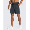 imageCRZ YOGA Mens FourWay Stretch Workout Shorts  7 Soft Durable for Casual Athletic with PocketsMelanite