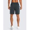 imageCRZ YOGA Mens FourWay Stretch Workout Shorts  7 Soft Durable for Casual Athletic with PocketsMelanite
