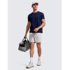 imageCRZ YOGA Mens FourWay Stretch Workout Shorts  7 Soft Durable for Casual Athletic with PocketsPlatinum Grey