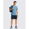 imageCRZ YOGA Mens FourWay Stretch Workout Shorts  7 Soft Durable for Casual Athletic with PocketsTrue Navy
