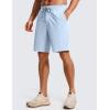 imageCRZ YOGA Mens FourWay Stretch Workout Shorts  9 Soft Durable for Casual Athletic with PocketsChambray Blue