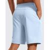 imageCRZ YOGA Mens FourWay Stretch Workout Shorts  9 Soft Durable for Casual Athletic with PocketsChambray Blue