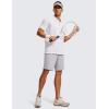 imageCRZ YOGA Mens FourWay Stretch Workout Shorts  9 Soft Durable for Casual Athletic with PocketsGull Gray