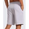 imageCRZ YOGA Mens FourWay Stretch Workout Shorts  9 Soft Durable for Casual Athletic with PocketsGull Gray