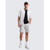 imageCRZ YOGA Mens FourWay Stretch Workout Shorts  9 Soft Durable for Casual Athletic with PocketsPlatinum Grey