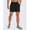 imageCRZ YOGA Mens Linerless Workout Shorts  5 Lightweight Quick Dry for Running Sports Athletic Gym with PocketsBlack