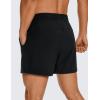imageCRZ YOGA Mens Linerless Workout Shorts  5 Lightweight Quick Dry for Running Sports Athletic Gym with PocketsBlack