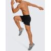 imageCRZ YOGA Mens Linerless Workout Shorts  5 Lightweight Quick Dry for Running Sports Athletic Gym with PocketsBlack