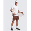 imageCRZ YOGA Mens Linerless Workout Shorts  5 Lightweight Quick Dry for Running Sports Athletic Gym with PocketsCoffee Brown