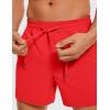 imageCRZ YOGA Mens Linerless Workout Shorts  5 Lightweight Quick Dry for Running Sports Athletic Gym with PocketsDeep Red