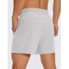 imageCRZ YOGA Mens Linerless Workout Shorts  5 Lightweight Quick Dry for Running Sports Athletic Gym with PocketsGull Gray