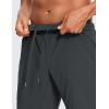 imageCRZ YOGA Mens Linerless Workout Shorts  5 Lightweight Quick Dry for Running Sports Athletic Gym with PocketsInk Gray