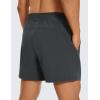 imageCRZ YOGA Mens Linerless Workout Shorts  5 Lightweight Quick Dry for Running Sports Athletic Gym with PocketsInk Gray