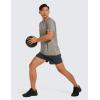 imageCRZ YOGA Mens Linerless Workout Shorts  5 Lightweight Quick Dry for Running Sports Athletic Gym with PocketsInk Gray